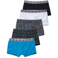 H.I.S. Boksershorts himmelblå / kastaniebrun / antracit / sort / hvid