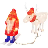 Konstsmide Julemand med rensdyr, Juledekoration 40 LED
