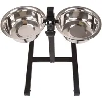 Nobleza Double Adjustable Shelf Hundefoder Skål