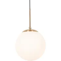 QAZQA Art Deco Pendellampe Guld med Opalglas - Flore