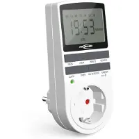 Ansmann 1260-0006, Daglig/ugentlig timer, Hvid, Digital, LCD, Knapper, Polykarbonat (PC)