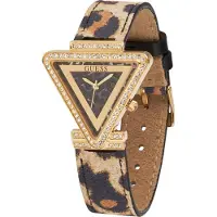 GUESS Analogt ur 'Fame' beige / brun / guld / sort