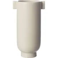 ERNST vase med hank 21 cm Hvid sand