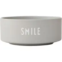 Design Letters snackskål Ø12 cm Smile/Grey