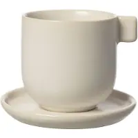 ERNST kaffekop med underkop 8,5 cm Hvid sand