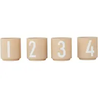 Design Letters espressokop 4 stk Beige