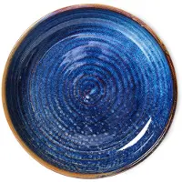 HK Living Home Chef dyb tallerken medium Ø19,3 cm Rustic blue