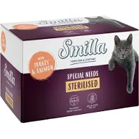 Smilla Økonomipakke: 24 x 100 g Sterilised bakker - Kalkun & Laks