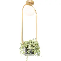 QAZQA Art Deco loftslampe guld med hvidt glas - Isabella