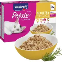 Vitakraft Poésie Classique Poultry Choice (i gelé) vådfoder til katte (12 x 85g)