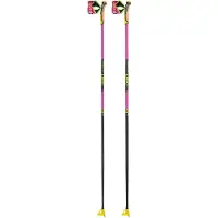 LEKI - Langrendsstave - Prc 750 Lady Neonpink-Neonyellow-Black til Unisex - Størrelse 155 cm - Lyserød
