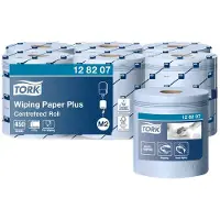 Tork Aftørringspapir Plus M2 blå 2-lags - (6 ruller pr./karton)