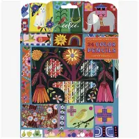 Eeboo Farveblyanter - 24 Stk. - Neon/Metal - Dutch Quilt Sampler - - OneSize - Farvesæt