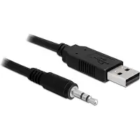 DeLOCK Converter USB 2.0 > Serial-TTL 3.5 mm stereo jack (5 V) - Seriel adapter - USB 2.0 - seriel - sort
