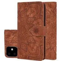 Mtp Products Mandala Series iPhone 11 Pung Taske med Stativ - Brun