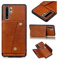 Mtp Products Huawei P30 Pro Pung Cover med Kortholder - Brun