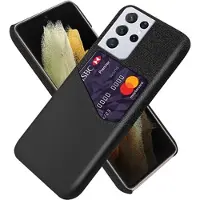 Mtp Products KSQ Samsung Galaxy S21 Ultra 5G Cover med Kort Lomme - Sort