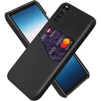 Mtp Products KSQ Sony Xperia 10 II Cover med Kortlomme - Sort