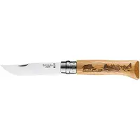Opinel - Knive og værktøj - Couteau Tradition Gravé T8 Chêne Sanglier til Unisex - Beige