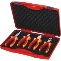 Knipex 00 20 15, Tangsæt, Stål, Polypropylen (PP), Rød, Gul, 1,43 kg
