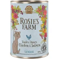 Rosie's Farm Senior 6 x 400 g - Senior: Kylling & Laks