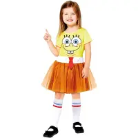 Liragram Svampebob Firkant-pigekostume