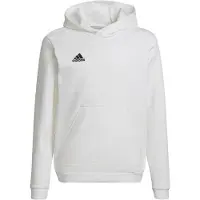 Adidas Junior Drenge Entrada 22 Pullover Hættetrøje Hvid/Sort