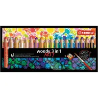 Stabilo Farveblyanter - Woody - 18 stk. - Arty - - OneSize - Farvesæt