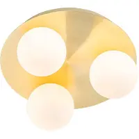 QAZQA Moderne badeværelsesloftslampe messing 3-lys - Cederic