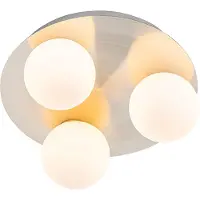 QAZQA Moderne badeværelsesloftslampe stål 3-lys - Cederic