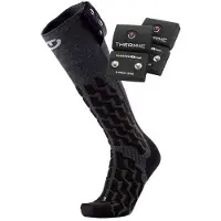 Therm-ic Heat Fusion Uni Heated Ski Socks + S-pack 1200 Batteries Varmesokker