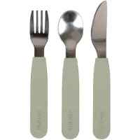 Filibabba Silikone Bestiksæt - Green - - OneSize - Børnebestik
