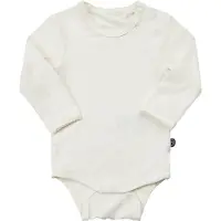 Minymo Body l/æ - Bambus - Hvid - - 50 - Body L/Æ