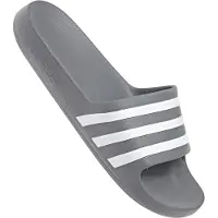 Adidas Pantoletter 'Adilette Aqua' grafit / hvid