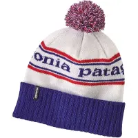Patagonia - Huer - Powder Town Beanie Park Stripe Viking Blue til UnisexUld - Blå
