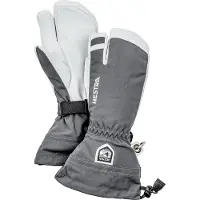 Hestra Army Leather Heli Ski, 3-finger skihandsker, grå