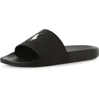 Ralph Lauren Ftw Pantoletter 'Polo Slide' sort / hvid