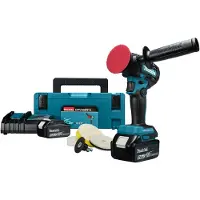 Makita polermaskine 18V 75mm DPV300RTJ 2x5,0Ah