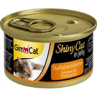 GimCat Sparpaket ShinyCat Jelly 24 x 70 g - Kylling & tun