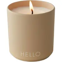 Design Letters duftlys Ø8 cm Hello/Beige