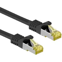 Wentronic goobay - Patchkabel - RJ-45 (han) til RJ-45 (han) - 30 m - SFTP, PiMF - CAT 7 - halogenfri, formet - sort
