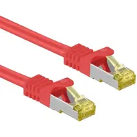 Wentronic goobay - Patchkabel - RJ-45 (han) til RJ-45 (han) - 25 m - SFTP, PiMF - CAT 7 - halogenfri, formet, knastfri - rød