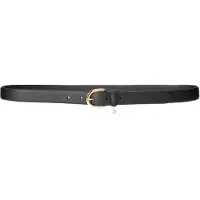 Ralph Lauren Lauren Ralph Laurentil kvinder. 412802952004 Præget læderbælte med sort perle (L), Casual