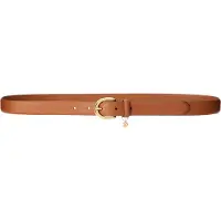 Ralph Lauren Lauren Ralph Laurentil kvinder. 412802952005 Læderrem med prægning og brunt smykke (L), Casual