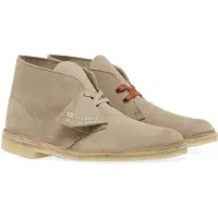 Clarks Clarkstil mænd. 26155527 Desert beige ankelstøvler i læder (42), Fast, Ruskind, Blonder, Casual