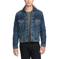 Ralph Lauren Polo Ralph Laurentil mænd. 710673235001 Blå denim trucker-jakke (XXL), Casual, Bomuld