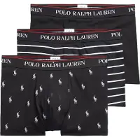 Ralph Lauren Polo Ralph Laurentil mænd. 714830299009 3 pakker Classic Trunk sorte boxershorts (M), Afslappet, Bomuld