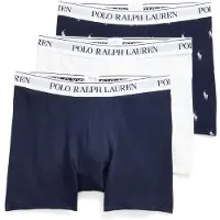 Ralph Lauren Polo Ralph Laurentil mænd. 714830300036 Pakke med tre boxershorts blå, hvid (L), Afslappet, Bomuld