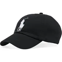 Ralph Lauren Polo Ralph Laurenunisex. 710673584015 Chino-kasket med visir Logo sort (OSFA), Casual, Bomuld