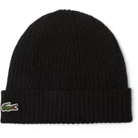 Lacoste Strikket Hat i Uld Sort